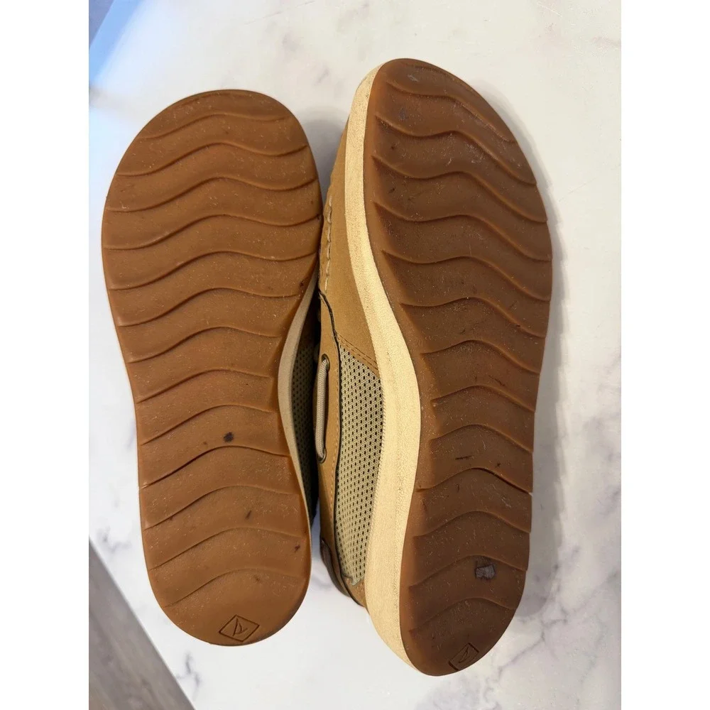 Sperry Boat Shoes Mens 5 Tan Brown Casual Preppy Nautical Comfort School Yacht